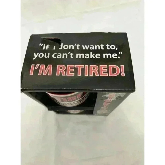 Our name Is Mud Laurie Veasey Set 2 Stackable Retirement Mugs White/Red - Picture 3 of 5